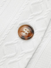 Textured Stand Collar Button Front Vest