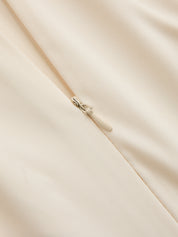 Draped Asymmetrical Satin Blouse