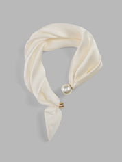 Pearl Magnetic Closure Solid Scarf