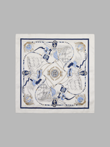 Nautical Sailboat Anchor Print Square Scarf
