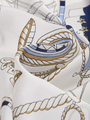 Nautical Sailboat Anchor Print Square Scarf
