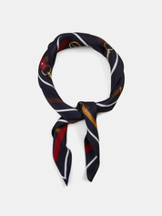 Chain Link Equestrian Print Square Scarf