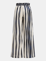Striped Halter Top & Wide-Leg Pants Set