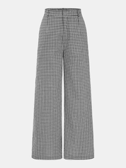 Gingham Cotton Sleeveless Peplum Top & Pants Set