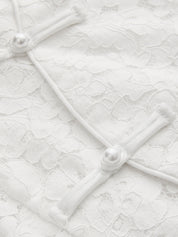 Lace Frog Button Halter Top
