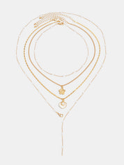 Layered Pearl Flower Shell Necklace