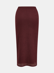 Textured One-Shoulder Top & Midi Skirt Set