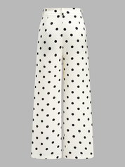 Lace Halter Top & Polka Dot Pants Set