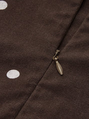 Polka Dot One Shoulder Linen Blend Mini Dress