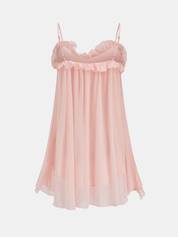 Ruffle Trim Cami Mini Dress