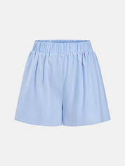 Off Shoulder Smocked Peplum Top & Shorts Set