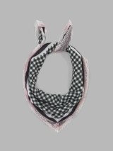 Lace Trim Gingham Scarf