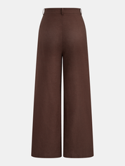 Cotton Linen Halter Buttoned Top & Pants Set