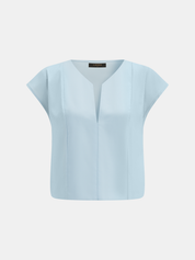 V-Neck Cap Sleeve Top & Drawstring Skirt Set
