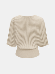 Ribbed Wool Blend Buttoned Cardigan