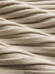 Ribbed Wool Blend Buttoned Cardigan