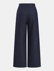 Eyelet Detail Wide Leg Pants