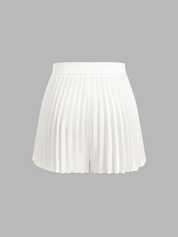 Pleated Halter Top & Shorts Set