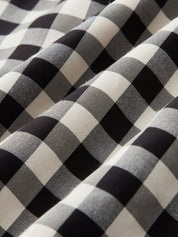Gingham Halter Cotton Blend Maxi Dress