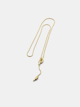 Knot Lariat Snake Chain Necklace