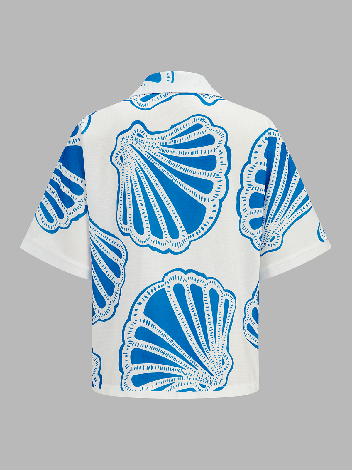 Shell Print Shirt & Drawstring Shorts Set