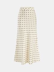 Polka Dot Cowl Neck Top & Maxi Skirt Set