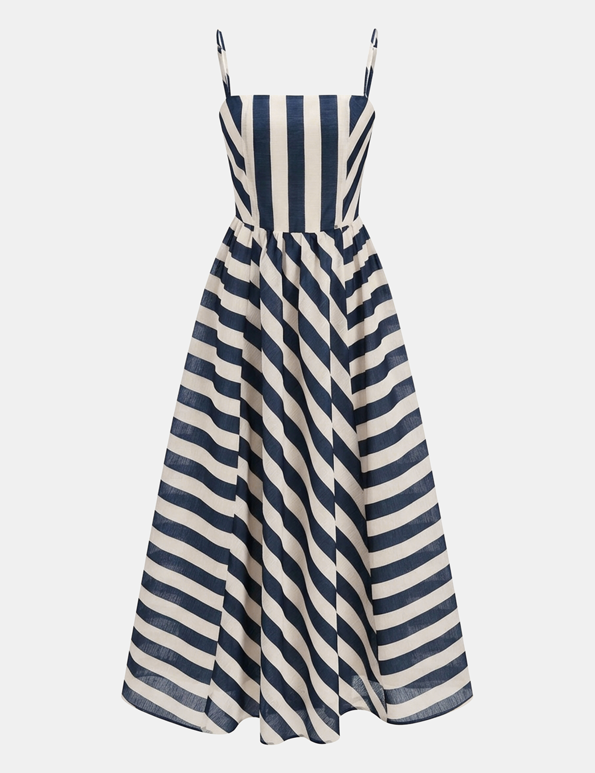 Striped Organza Cami Maxi Dress