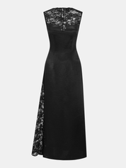 Lace Panel Sleeveless Maxi Dress