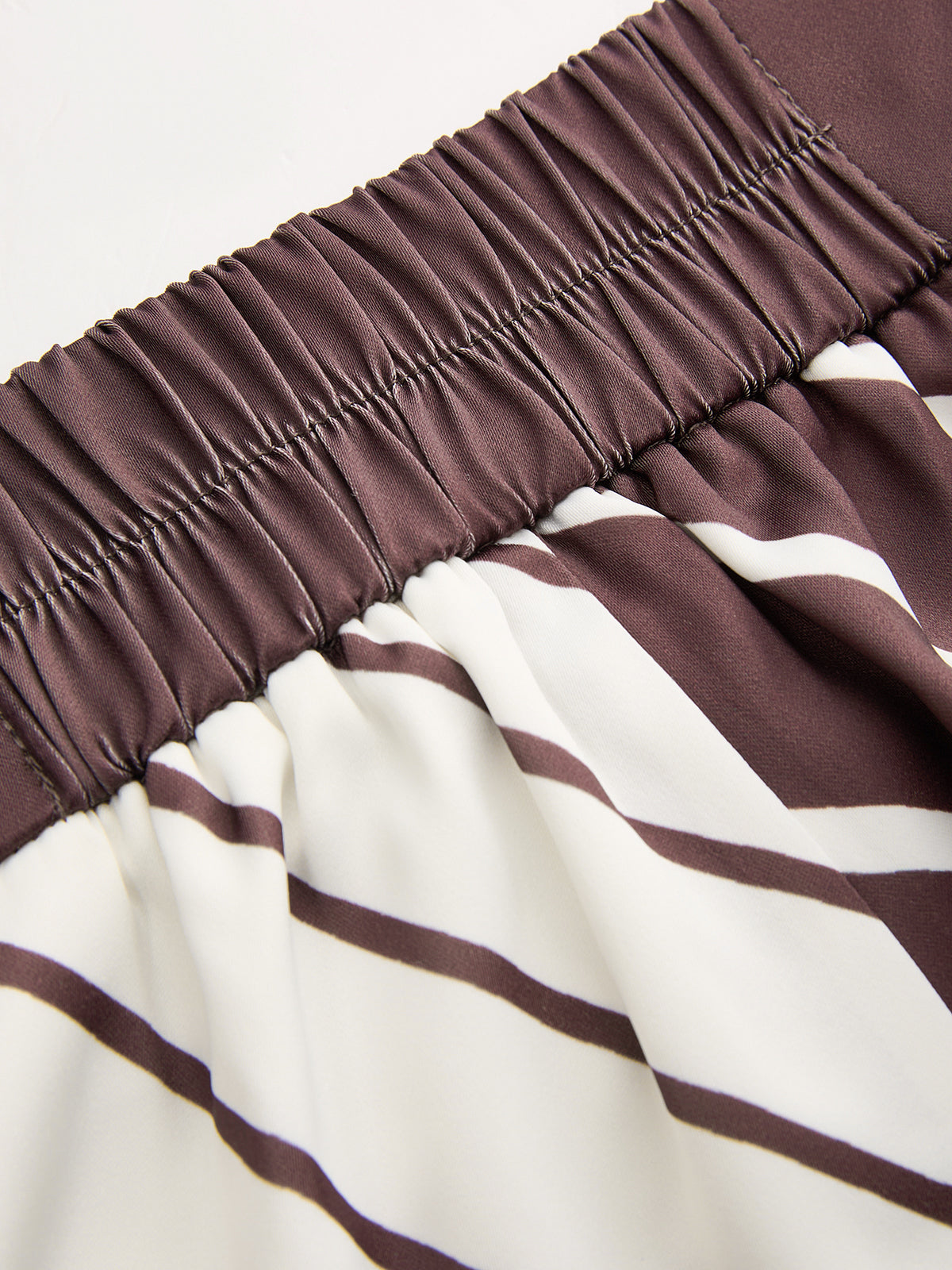 Geometric Stripe Wrap Shirt & Pants Set