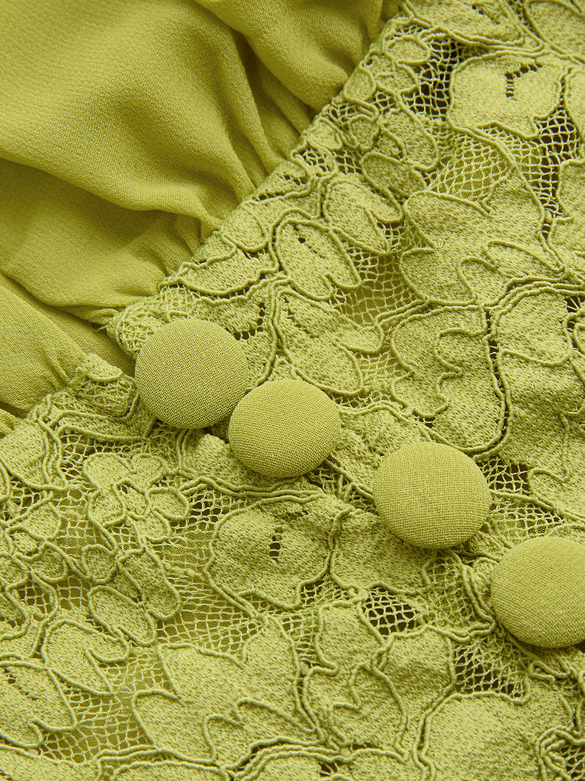 Lace Panel V-Neck Top & Tiered Skirt Set