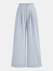 Tie-Waist Top & Wide-Leg Pants Set