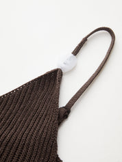 Shell Detail Ribbed Knit Cami Top