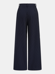 Pinstripe Metal Button Halter Top & Pants Set