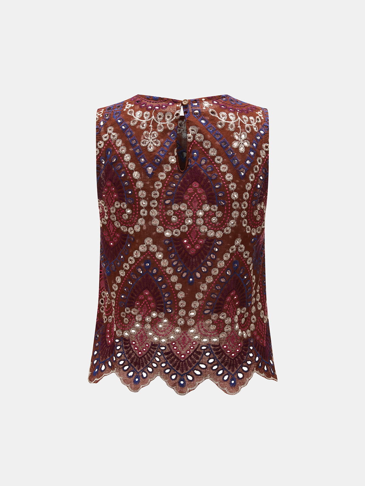 Eyelet Embroidered Top & Midi Skirt Set