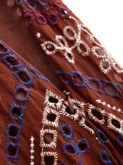Eyelet Embroidered Top & Midi Skirt Set