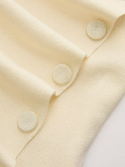 Ruched Button Detail Knit Tank Top