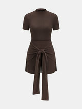 Short Sleeve Top & Tie Front Shorts Set