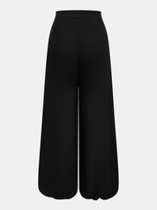 Asymmetric Overlay Wide Leg Pants