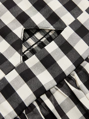 Gingham Cotton Blend Cutout Cami Maxi Dress