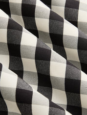 Gingham Cotton Blend Cutout Cami Maxi Dress