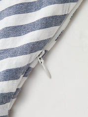 Striped Cotton Blend Layered Hem Mini Dress
