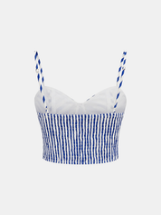 Chevron Stripe Cami Crop Top & Skirt Set
