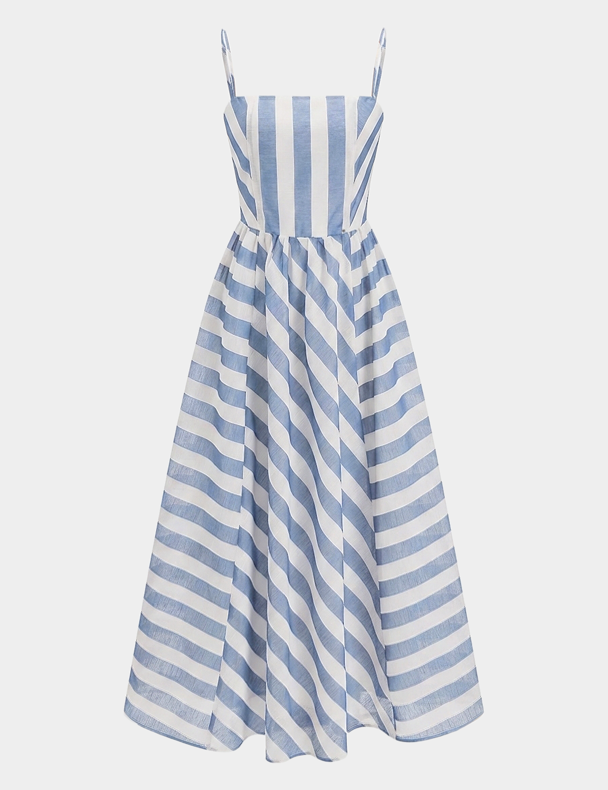 Striped Organza Cami Maxi Dress