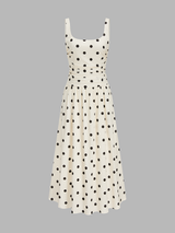 Polka Dot Ruched Cami Maxi Dress