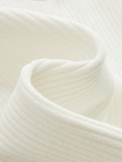 Contrast Trim Ribbed Knit Vest