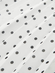 Polka Dot Pleated Cami Maxi Dress