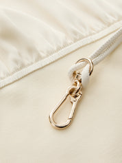 One Shoulder Belted Satin Top