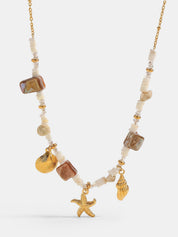 Ocean Starfish Shell Beaded Necklace