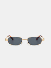 Retro Rectangular Metal Frame Sunglasses