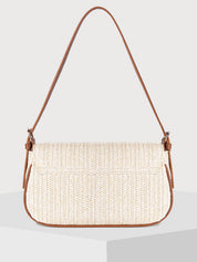 Casual Straw-Texture Shoulder Bag